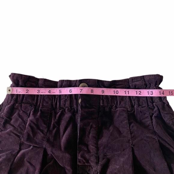 Free People | Margate Corduroy Paper Bag Pants Size S - Missing Drawstring - Picture 11 of 14